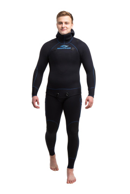 Гидрокостюм Hunter Pro 7мм нейлон/открытая пора черный